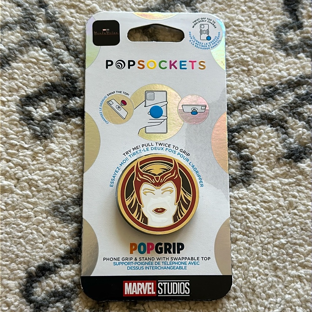 Disney Marvel Scarlet Witch Metallic Enamel Pop Socket